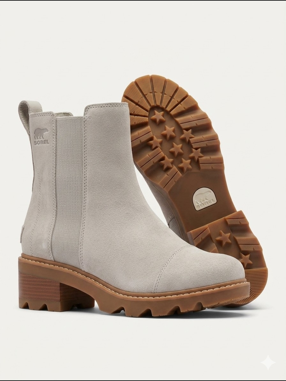 Sorel Women's Chelsea Lug Booties, Tan Lug Sole